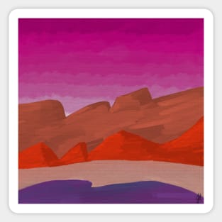 Red Rock Sunset Sticker